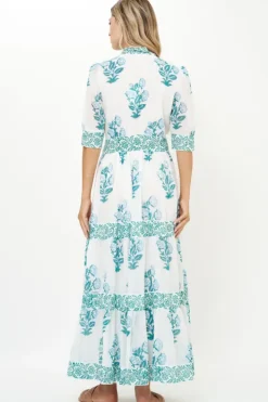 Best V-Neck Cuffed Maxi- Salvia Green Maxis|Dresses