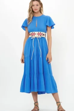 Best V-Neck Maxi- Bermuda Blue Maxis|Dresses