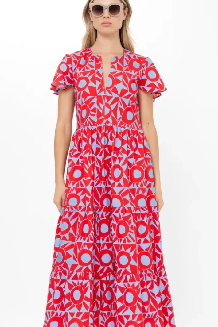 V-Neck Maxi- Eclipse Red Maxis|Dresses