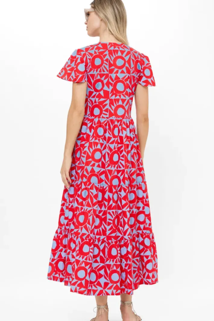 V-Neck Maxi- Eclipse Red Maxis|Dresses
