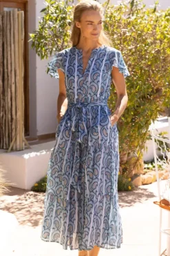 Discount V-Neck Maxi- Goa Blue Maxis|Dresses