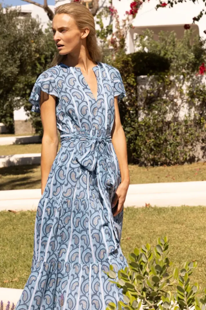 Discount V-Neck Maxi- Goa Blue Maxis|Dresses