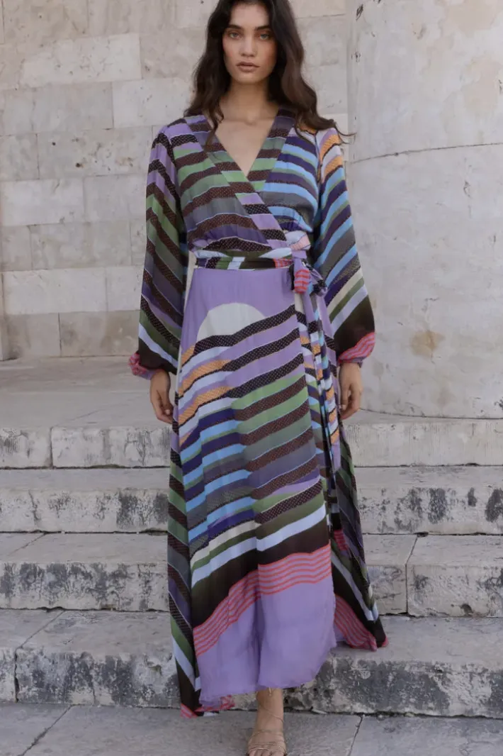 Hot Wrap Dress- Solstice Lilac Maxis|Dresses