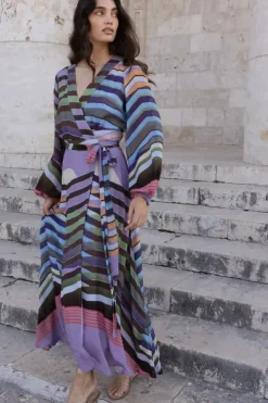 Hot Wrap Dress- Solstice Lilac Maxis|Dresses