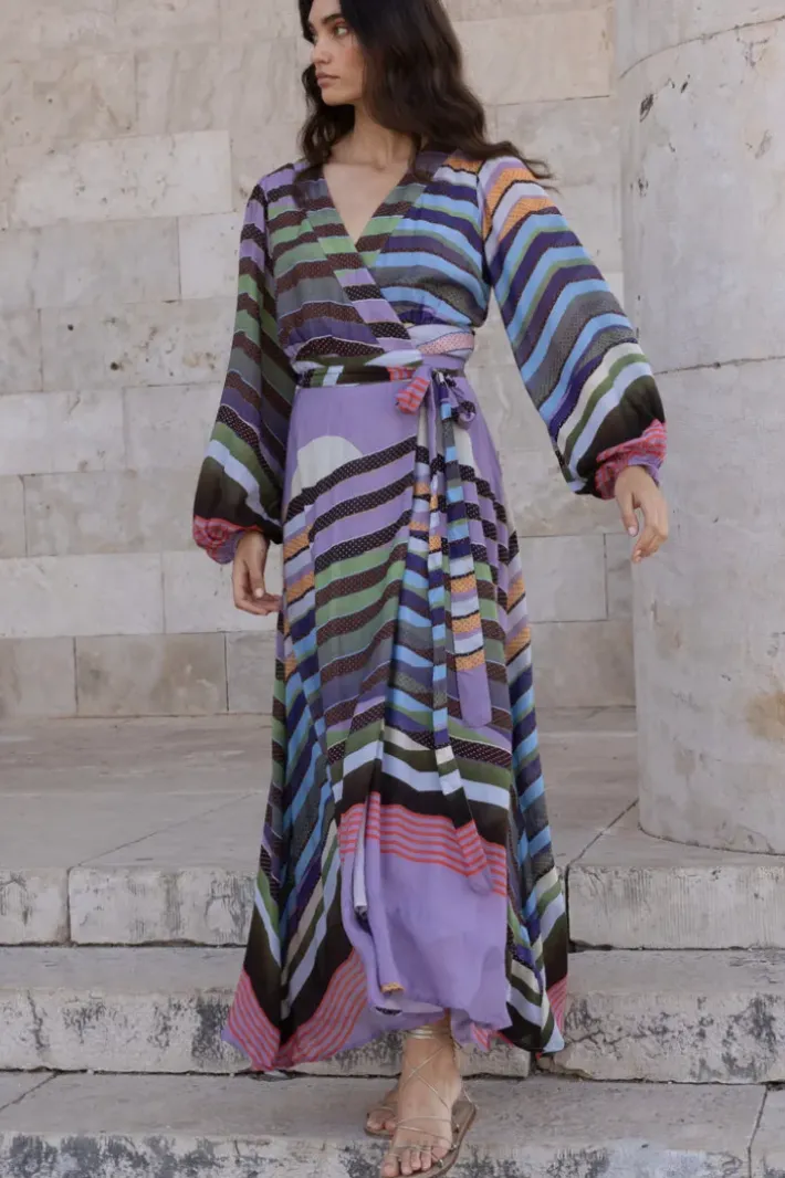 Hot Wrap Dress- Solstice Lilac Maxis|Dresses