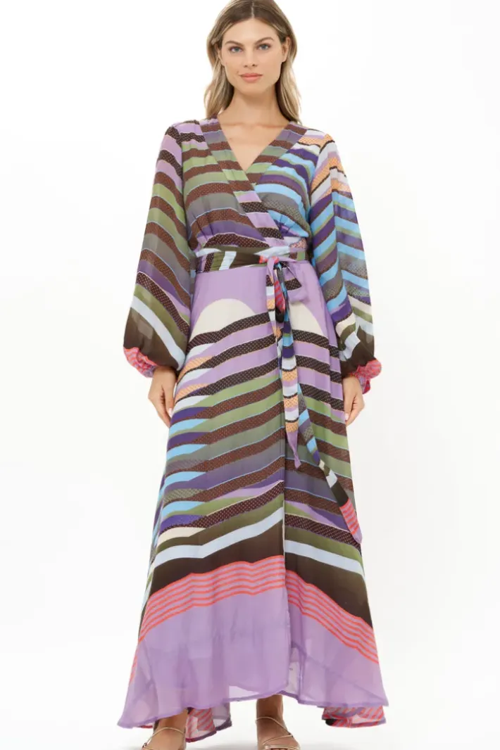 Hot Wrap Dress- Solstice Lilac Maxis|Dresses