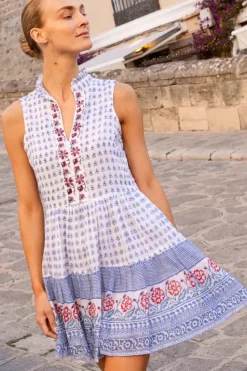 Clearance Yoke Dress- Borrego Navy Short & Mini Dresses|Dresses