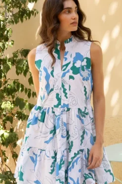 Discount Yoke Dress- Orchid Green Short & Mini Dresses|Dresses