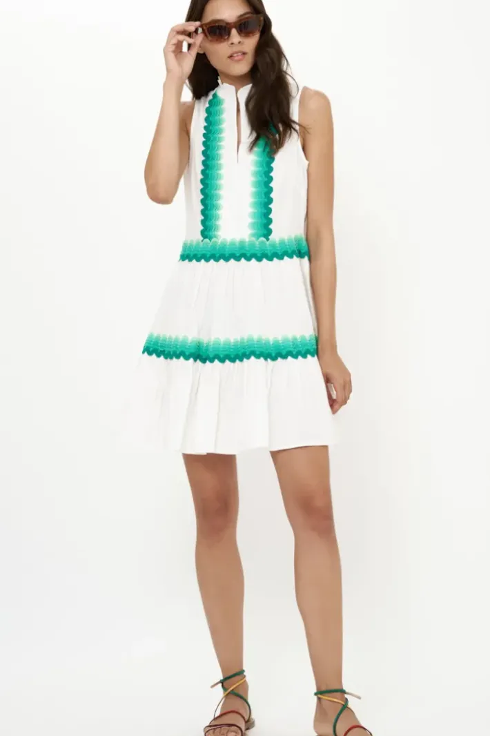 Online Yoke Dress- Pacifica Aqua Short & Mini Dresses|Dresses
